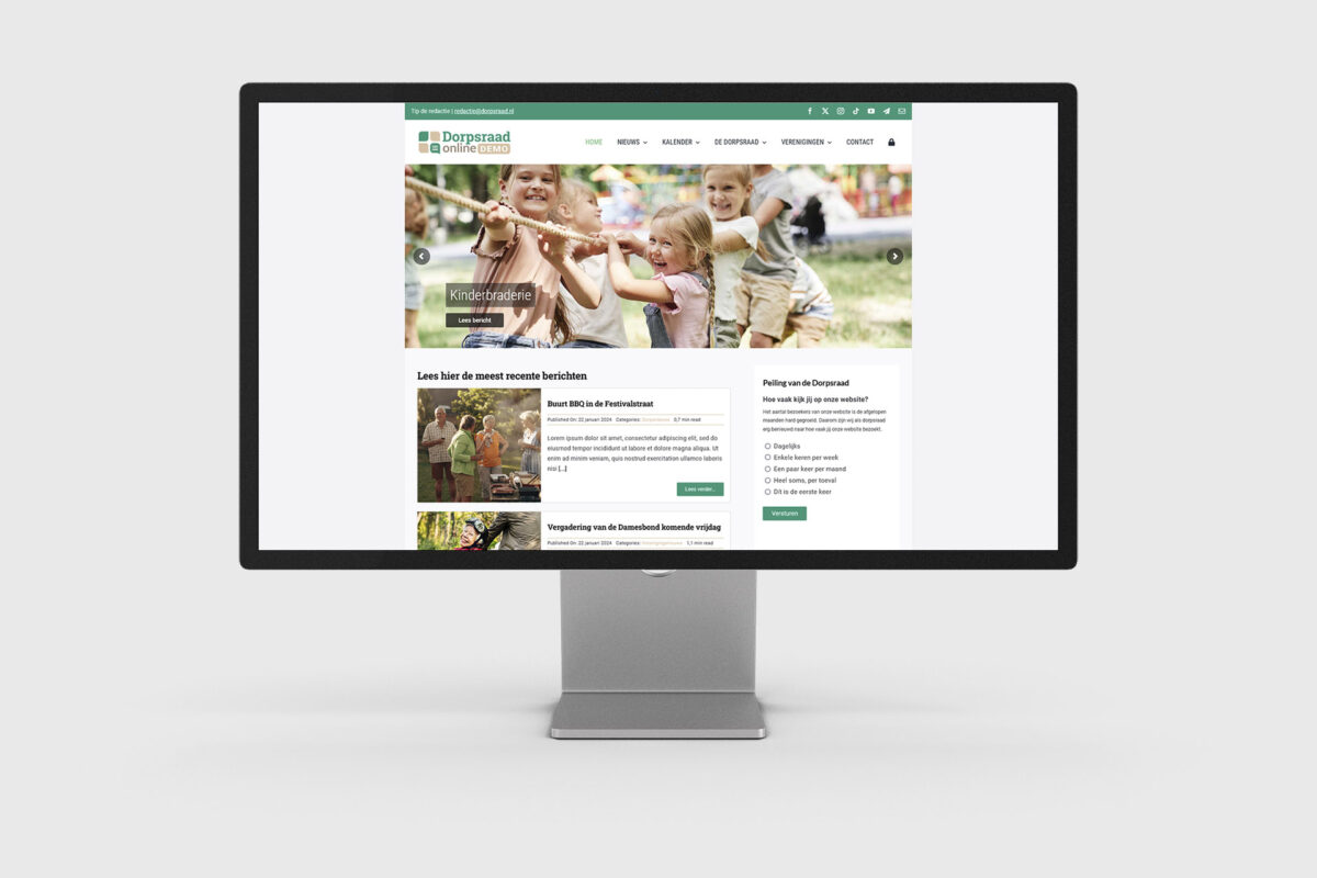 Dorpsraad Online DEMO – Mockup – Home 2